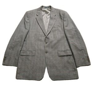 Vintage Ralph Lauren Blazer Mens 44L Wool Houndstooth Tweed Sports Coat 90s